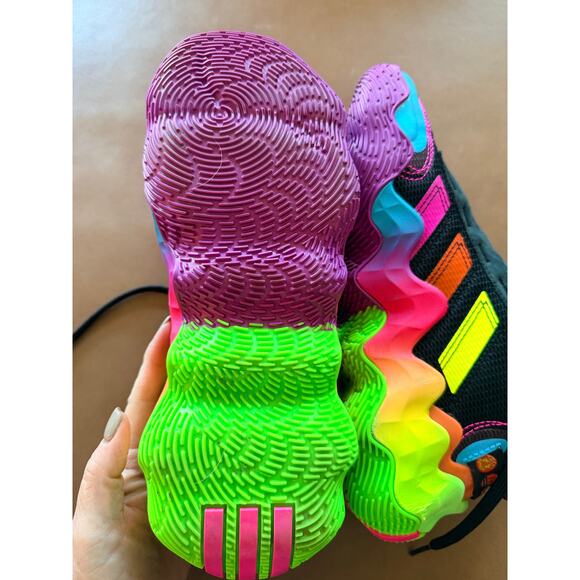 Adidas DON Issue 3 Ace For Pat Mens 8 Basketball Shoe Neon MulticolorLightstrike - Picture 7 of 11